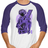 Rivaled Silhouette - 3/4 Sleeve Raglan T-Shirt