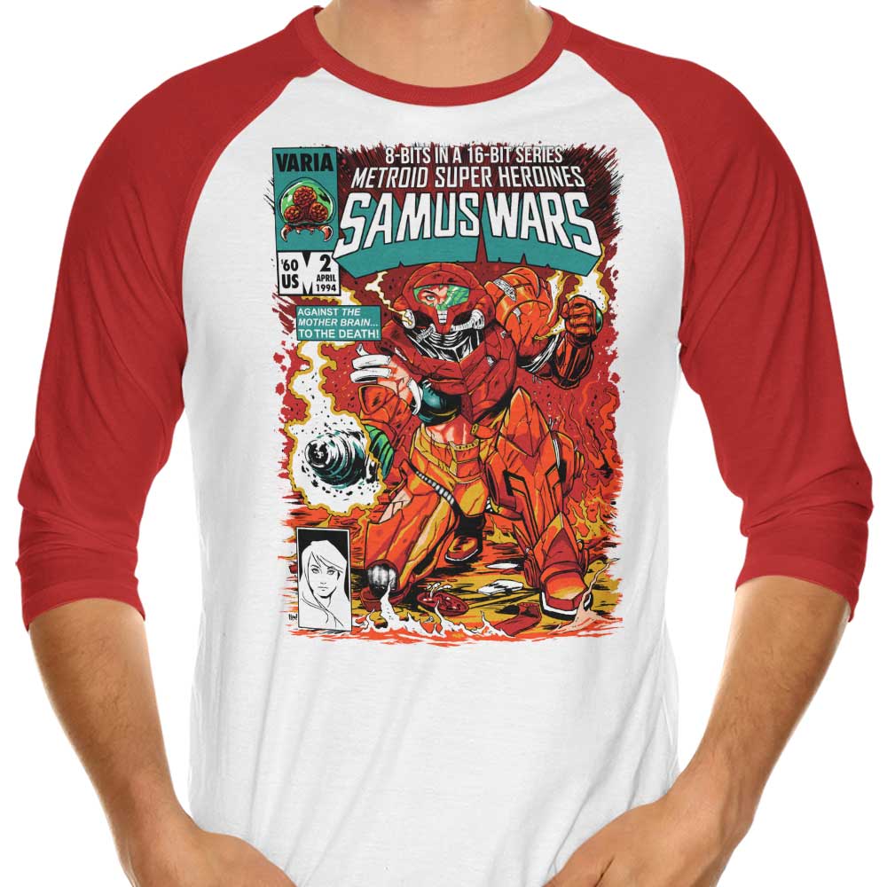 Samus Wars - 3/4 Sleeve Raglan T-Shirt
