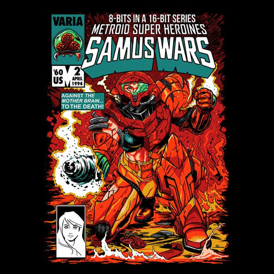 Samus Wars - Shower Curtain