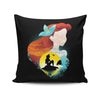 Sea Princess Silhouette - Throw Pillow