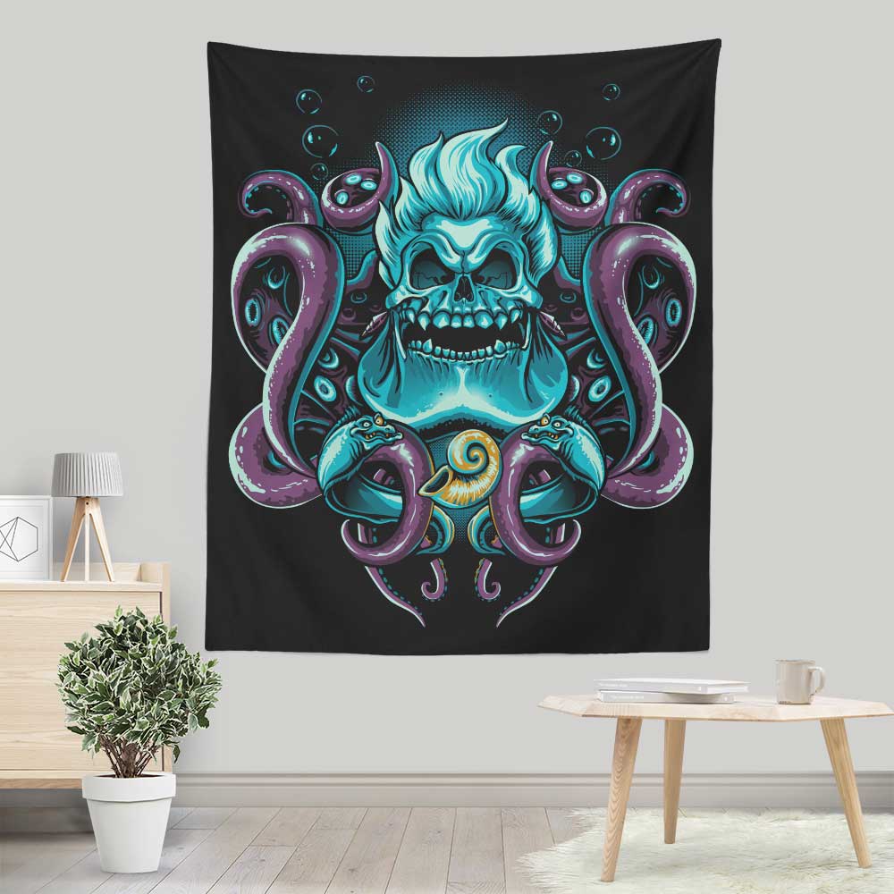 Sea Witch Skull - Wall Tapestry