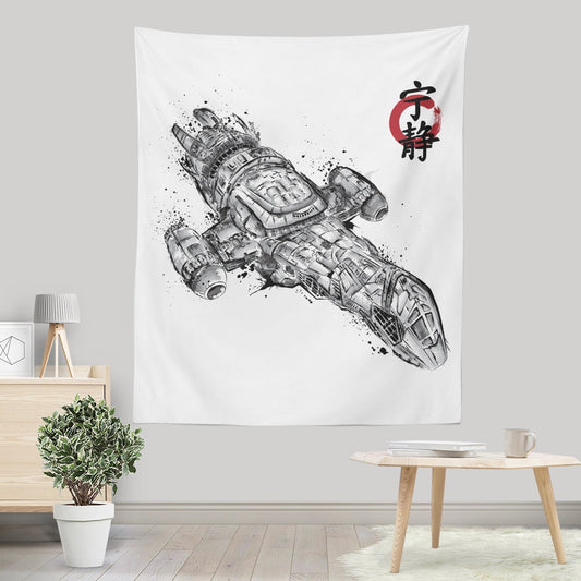 Serenity Sumi-e - Wall Tapestry