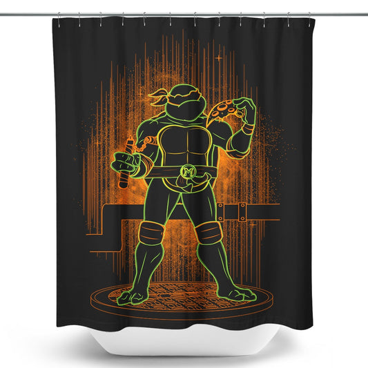 Shadow of the Nunchaku - Shower Curtain