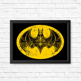 Skeleton Bat Signal - Posters & Prints