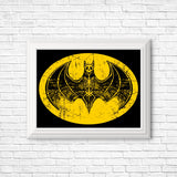 Skeleton Bat Signal - Posters & Prints