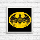 Skeleton Bat Signal - Posters & Prints