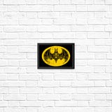 Skeleton Bat Signal - Posters & Prints