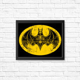 Skeleton Bat Signal - Posters & Prints