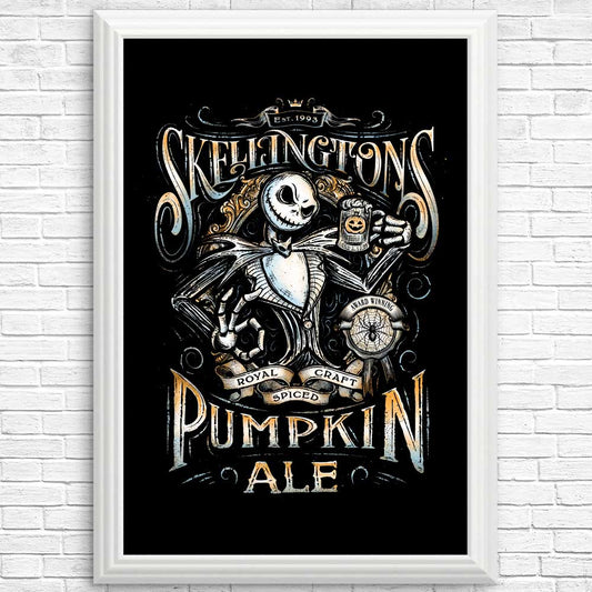 Skellington's Pumpkin Ale - Posters & Prints