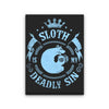 Sloth is My Sin - Canvas Print
