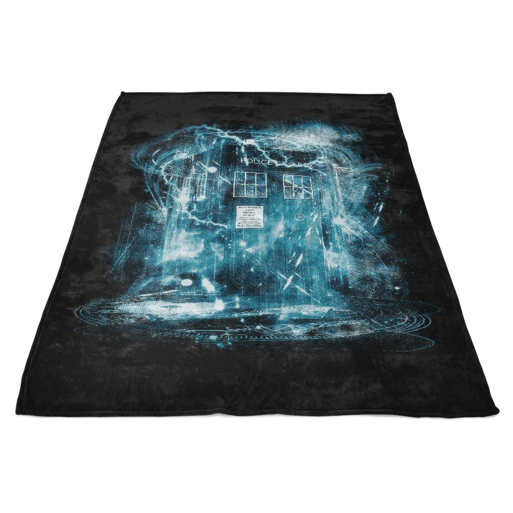 Space and Time Storm - Fleece Blanket