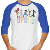 Space Girls - 3/4 Sleeve Raglan T-Shirt