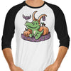 Spooky Alligator - 3/4 Sleeve Raglan T-Shirt