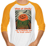 Spooky Selfie - 3/4 Sleeve Raglan T-Shirt