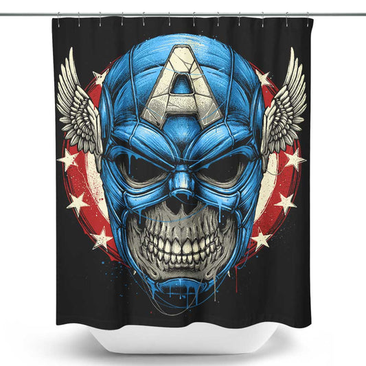 Star Spangled Skull - Shower Curtain