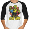 Star T-Rex - 3/4 Sleeve Raglan T-Shirt