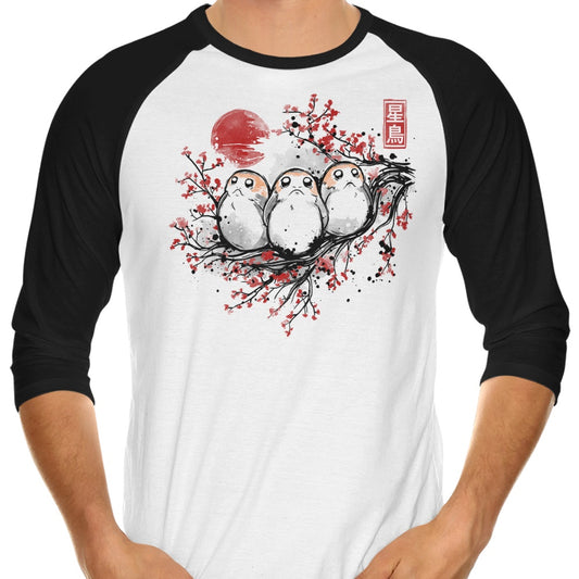 Starbird Porg - 3/4 Sleeve Raglan T-Shirt