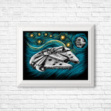 Starry Falcon - Posters & Prints