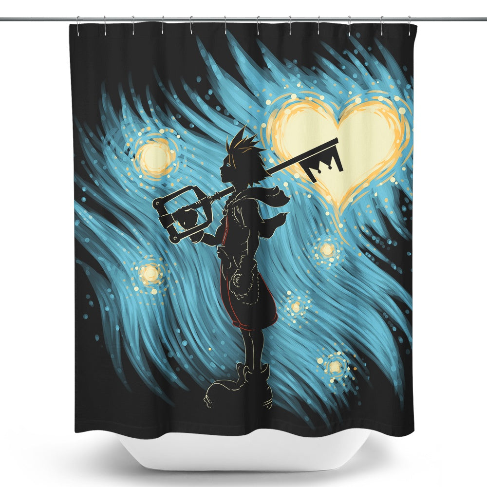 Starry Hearts - Shower Curtain
