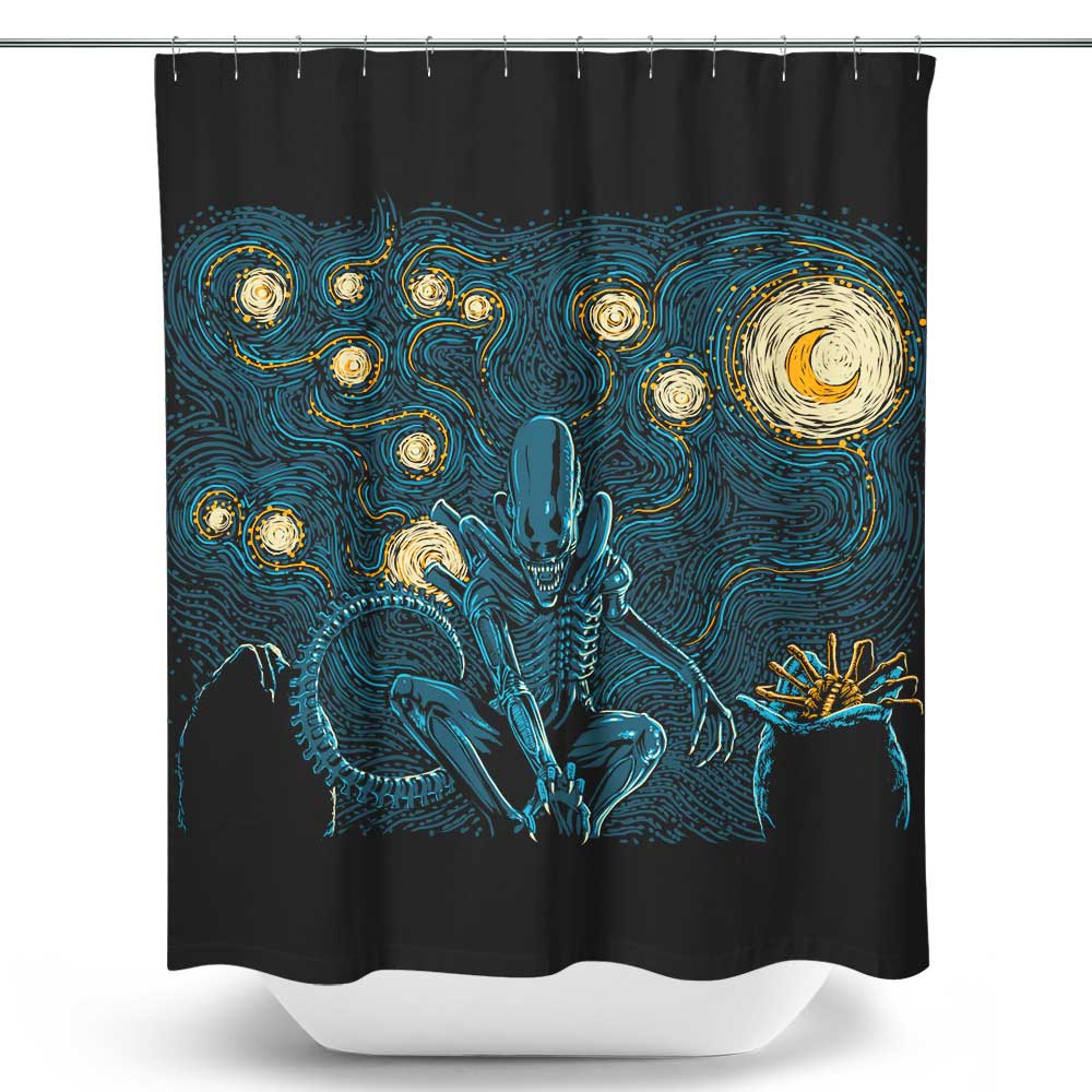 Starry Xenomorph - Shower Curtain – Once Upon a Tee