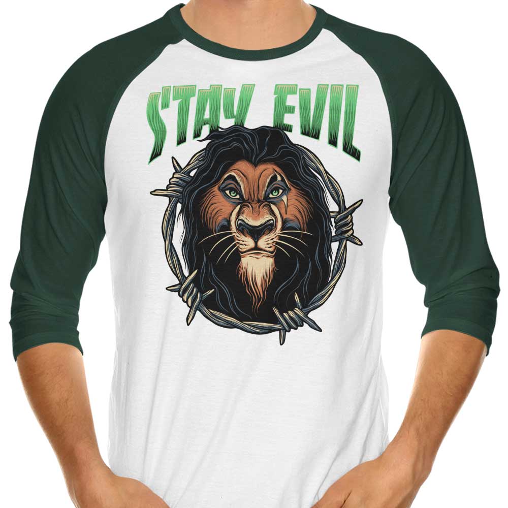 Stay Evil - 3/4 Sleeve Raglan T-Shirt