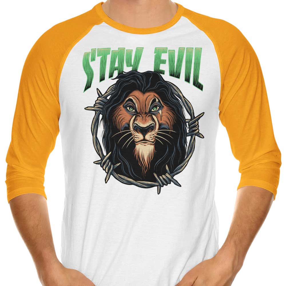 Stay Evil - 3/4 Sleeve Raglan T-Shirt