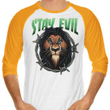 Stay Evil - 3/4 Sleeve Raglan T-Shirt