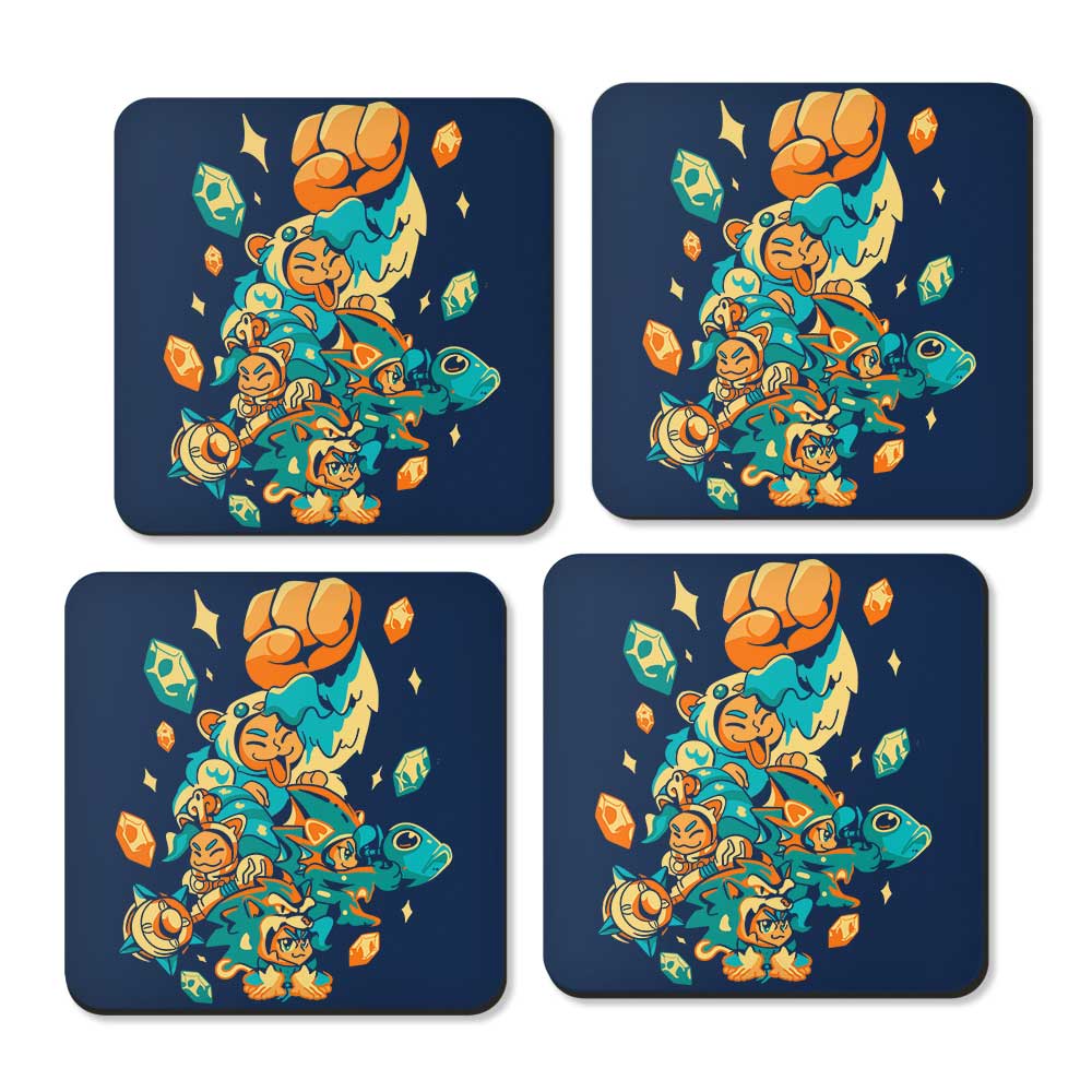 Strongest Cat Fighter - Coasters