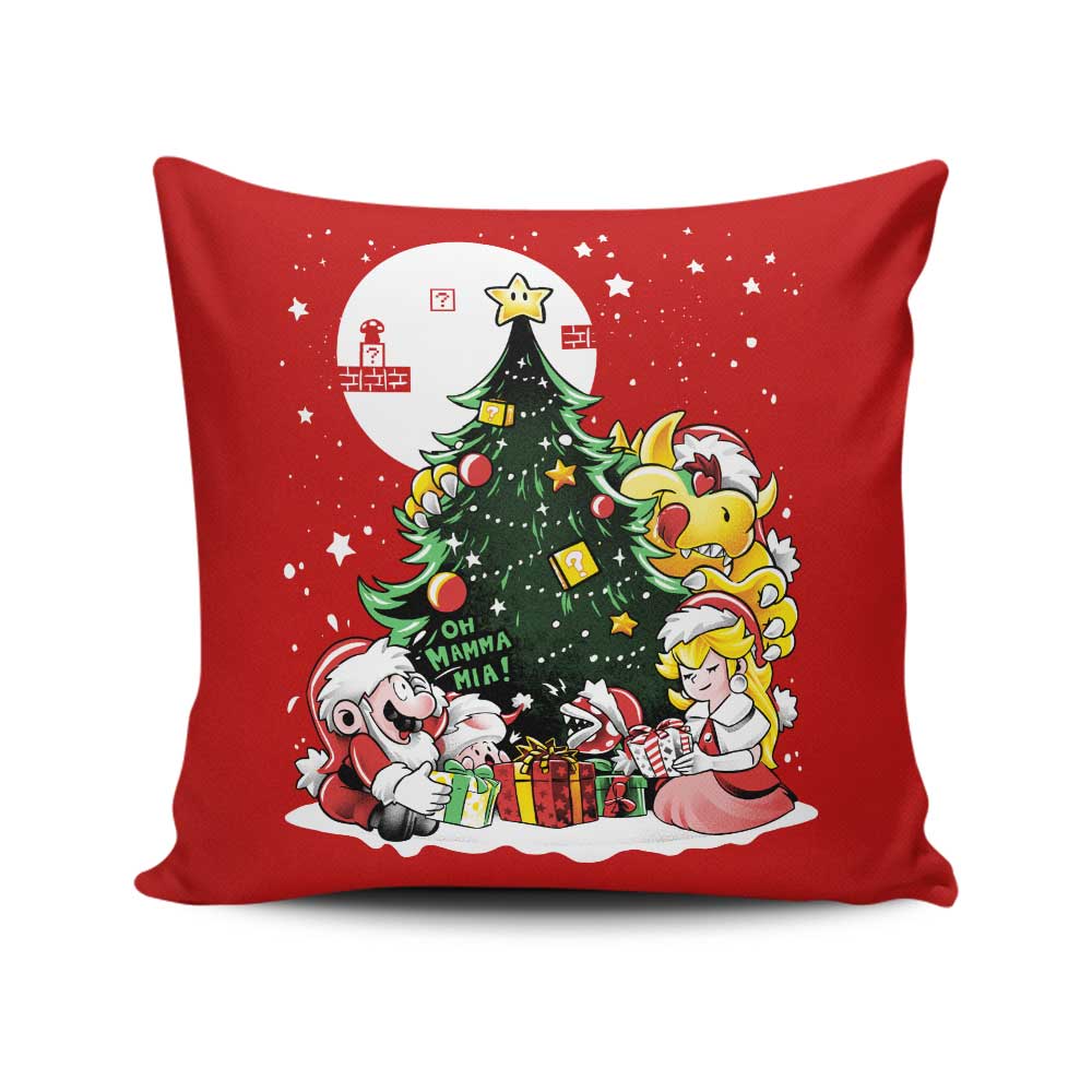 Super Christmas Throw Pillow Once Upon a Tee