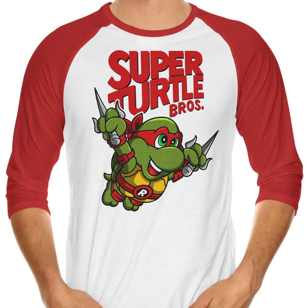 Super Raph Bros - 3/4 Sleeve Raglan T-Shirt