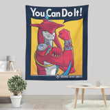 Supportive Shark Man - Wall Tapestry