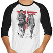 Survivors Sumi-e - 3/4 Sleeve Raglan T-Shirt