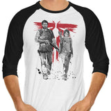 Survivors Sumi-e - 3/4 Sleeve Raglan T-Shirt