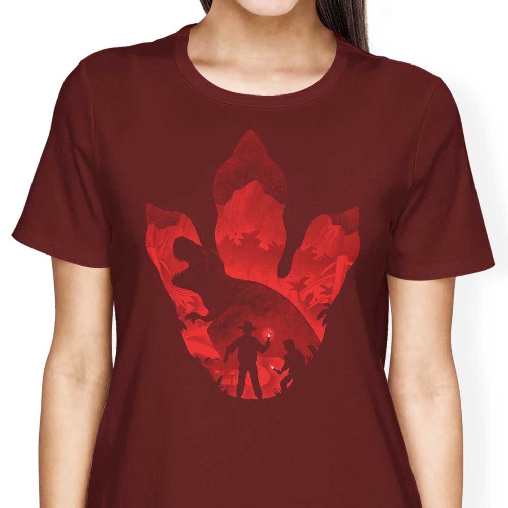 T-Rex Footprint - Women's Apparel