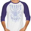 Tardis Garage - 3/4 Sleeve Raglan T-Shirt