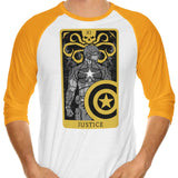 Tarot: Justice - 3/4 Sleeve Raglan T-Shirt