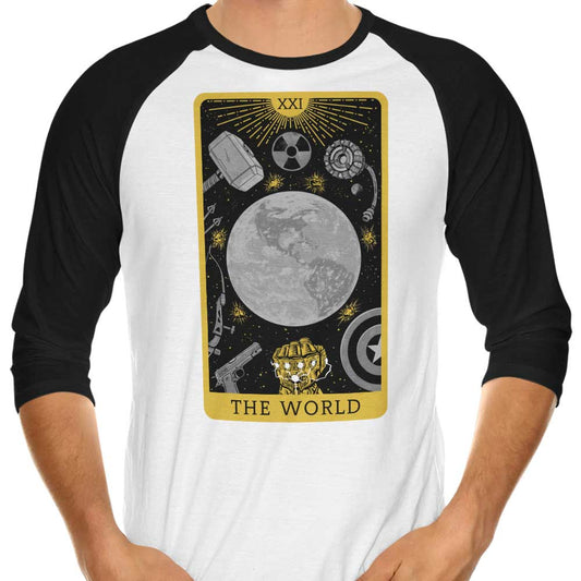 Tarot: The World - 3/4 Sleeve Raglan T-Shirt