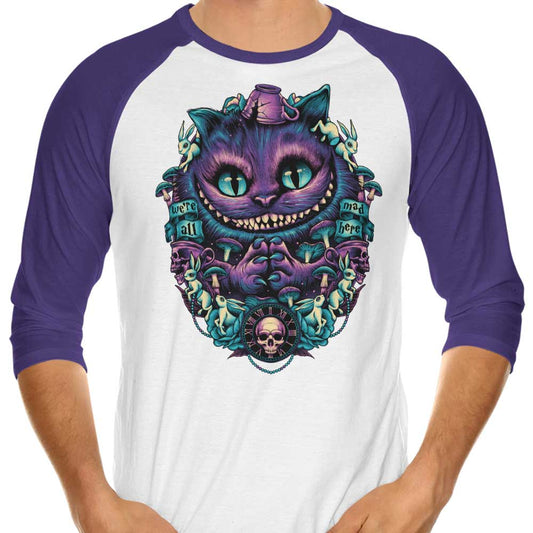 The Cat of Mischief - 3/4 Sleeve Raglan T-Shirt