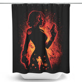 The Charming Black Widow - Shower Curtain