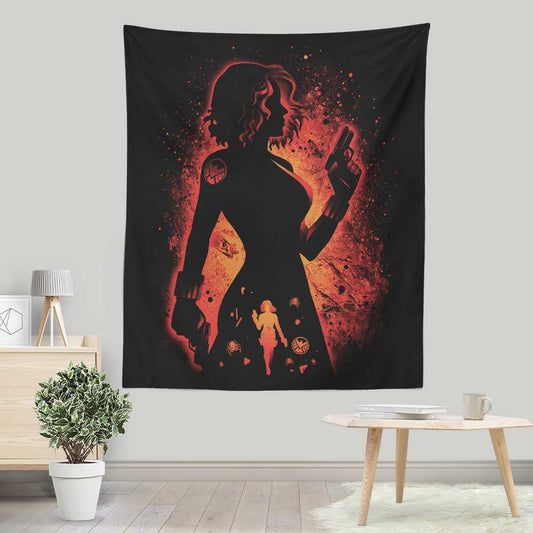 The Charming Black Widow - Wall Tapestry