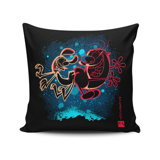 The Chihuahua and the Cat - Throw Pillow