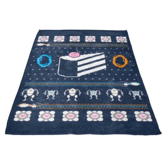 The Christmas Cake is a Lie - Fleece Blanket