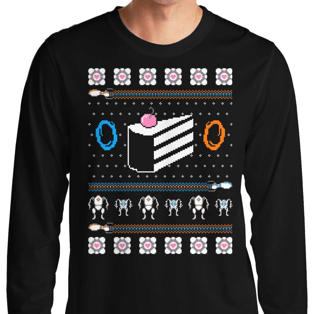 The Christmas Cake is a Lie - Long Sleeve T-Shirt
