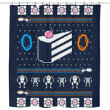 The Christmas Cake is a Lie - Shower Curtain