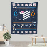 The Christmas Cake is a Lie - Wall Tapestry