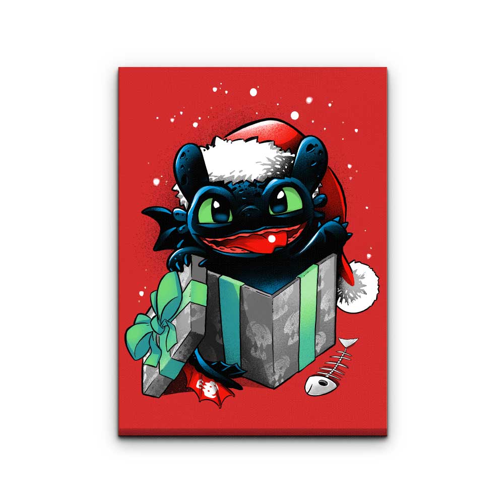 The Christmas Dragon - Canvas Print