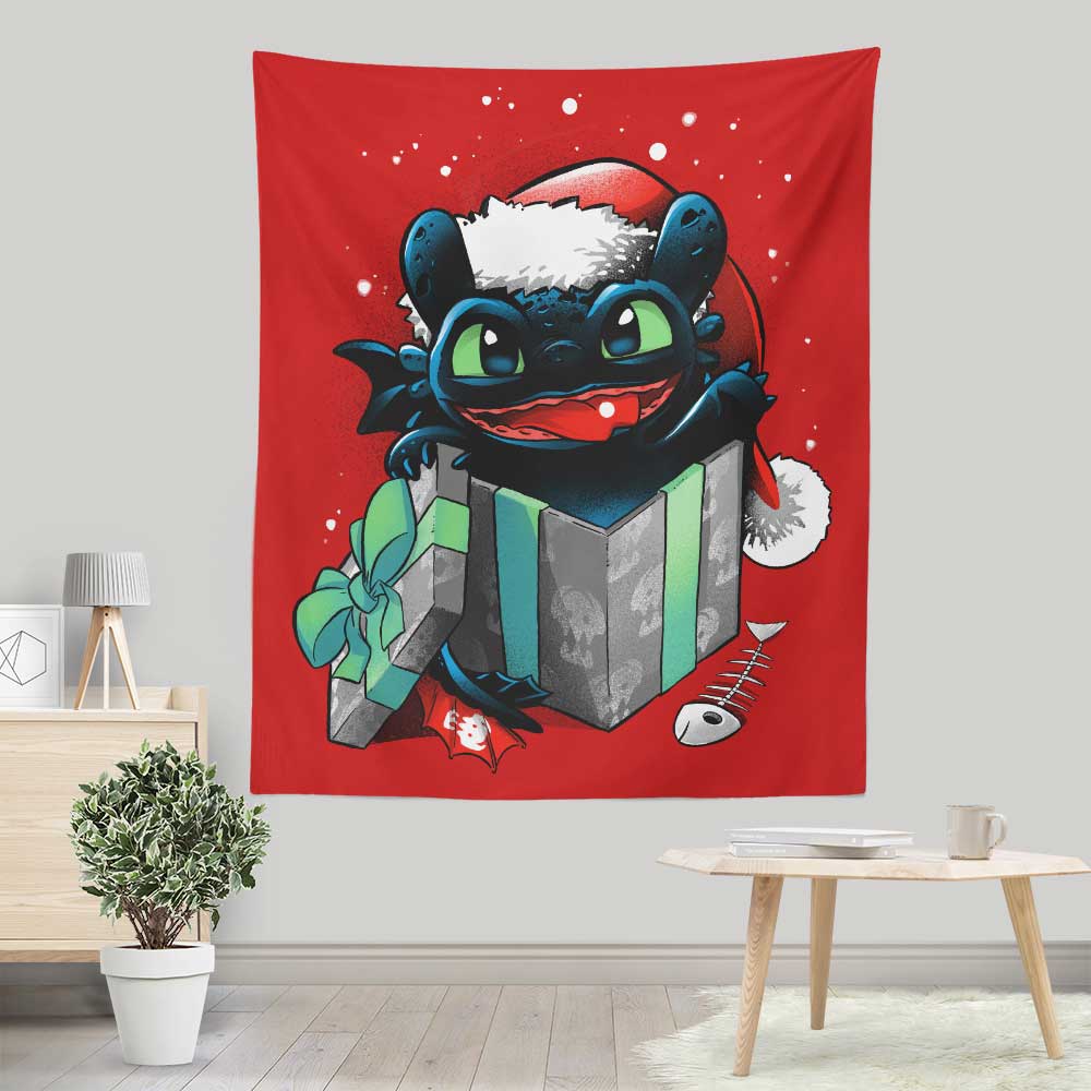 The Christmas Dragon - Wall Tapestry