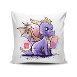 The Dragon and the Dragonfly - Throw Pillow
