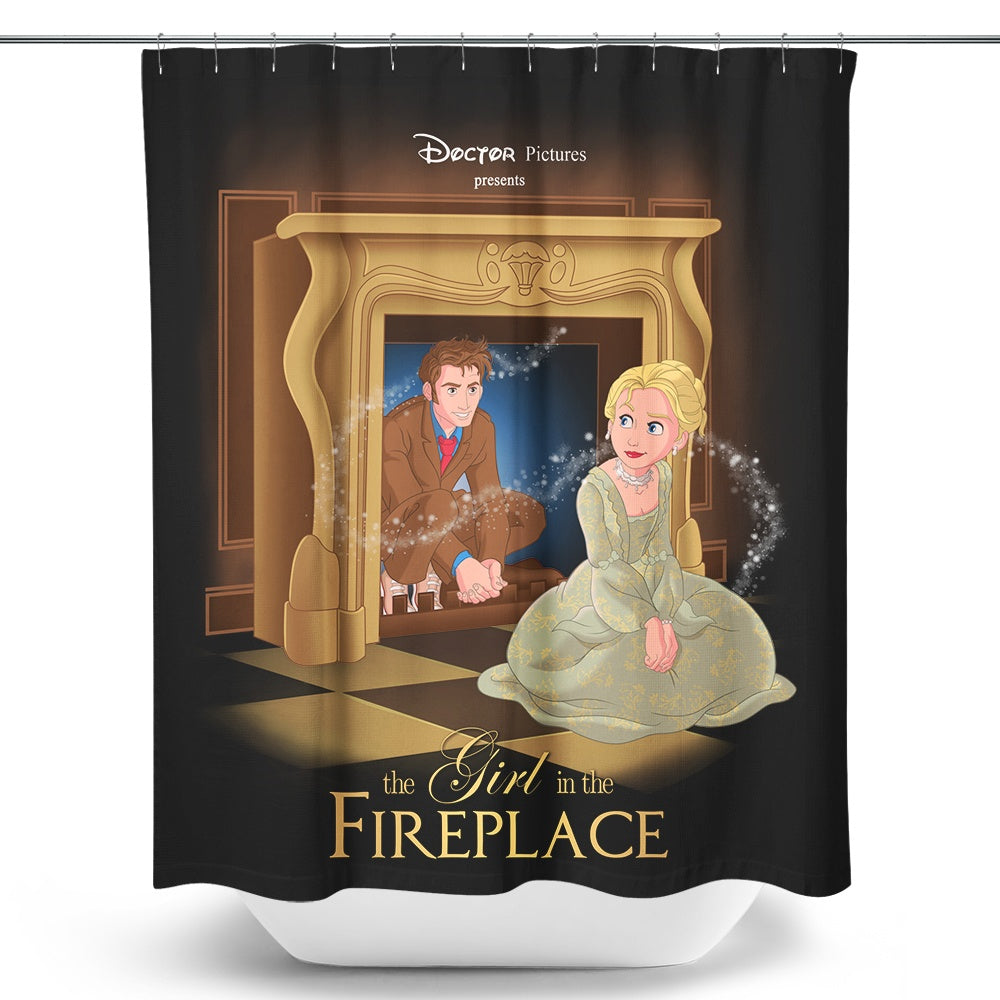 The Girl in the Fireplace - Shower Curtain
