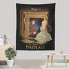 The Girl in the Fireplace - Wall Tapestry